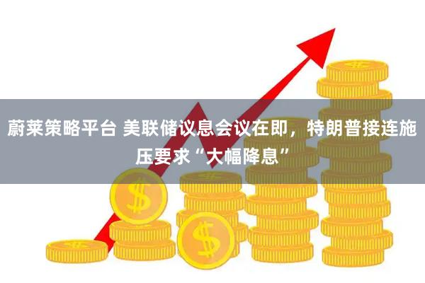 蔚莱策略平台 美联储议息会议在即，特朗普接连施压要求“大幅降息”