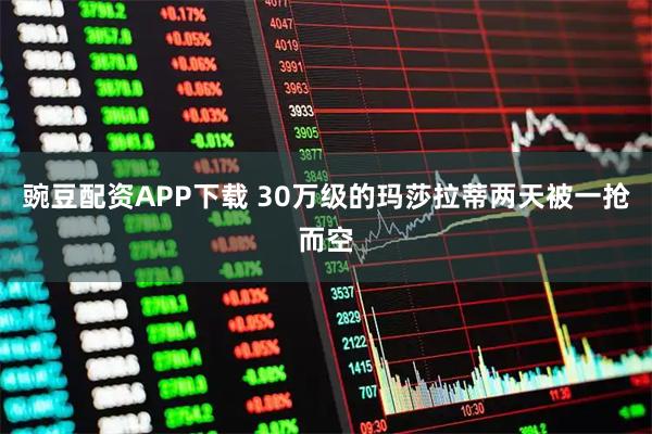 豌豆配资APP下载 30万级的玛莎拉蒂两天被一抢而空